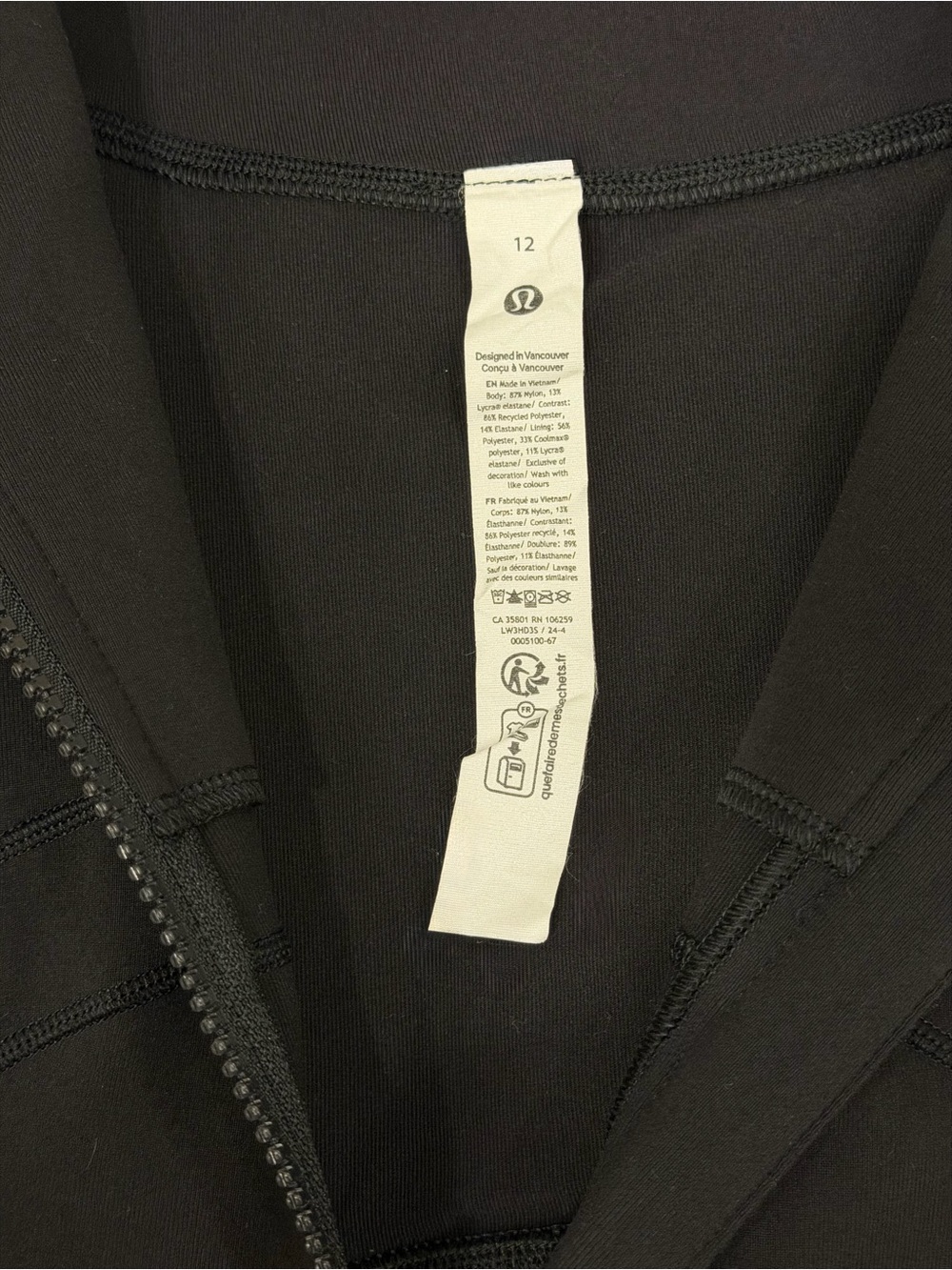 Lululemon Define Relaxed-Fit Jacket *Luon Black Size 12 NWT*Detached* - Picture 9 of 13